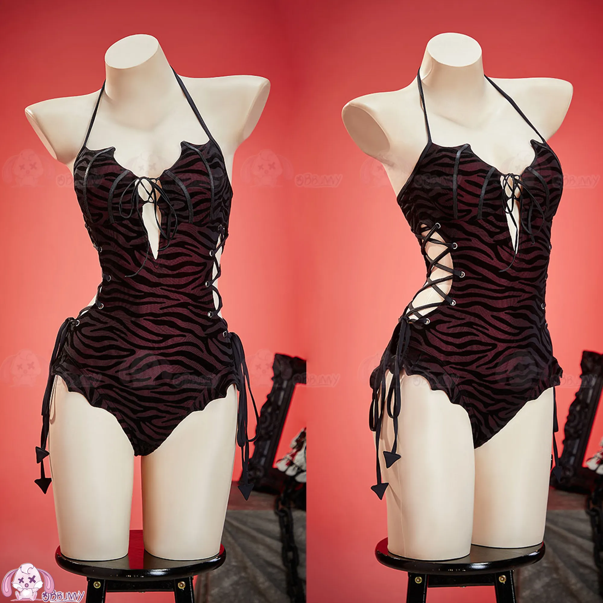 Dark Gothic Bat-themed One-piece Neck-wrap Swimsuit Cosplay Costume Women Water Party Punk Clothes
Dark Gothic Bat-themed One-piece Neck-wrap Swimsuit Cosplay Costume Women Water Party Punk Clothes