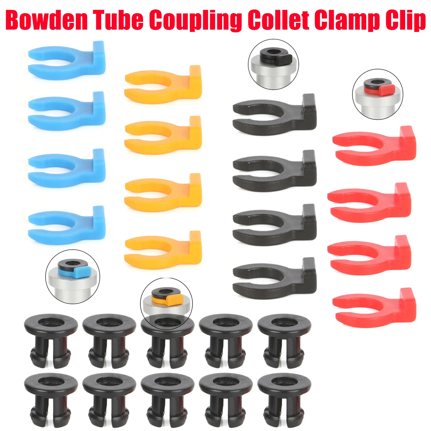 Bowden Tube Coupling Collet Clamp Clip Bowden Collet Clip Set for 3D Printer Accessories Tube Filament Printer Parts
Bowden Tube Coupling Collet Clamp Clip Bowden Collet Clip Set for 3D Printer Accessories Tube Filament Printer Parts
