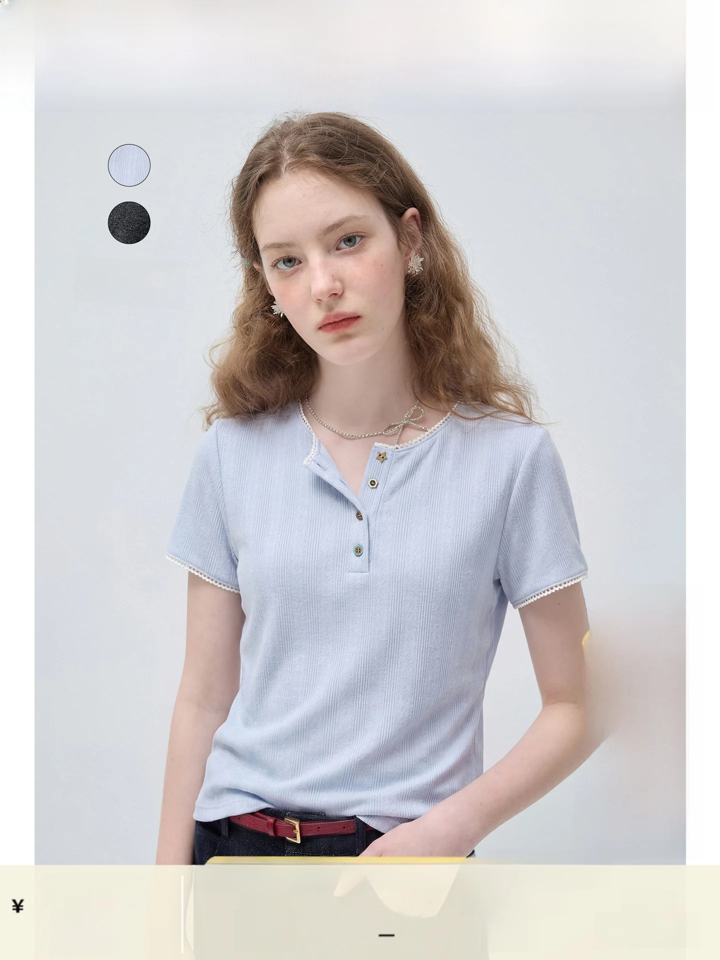 Slim Fit Short Sleeve T-Shirt Henry Collar Women's plus Size Summer Versatile Comfortable Breathable Polyester Blend Top
Slim Fit Short Sleeve T-Shirt Henry Collar Women's plus Size Summer Versatile Comfortable Breathable Polyester Blend Top