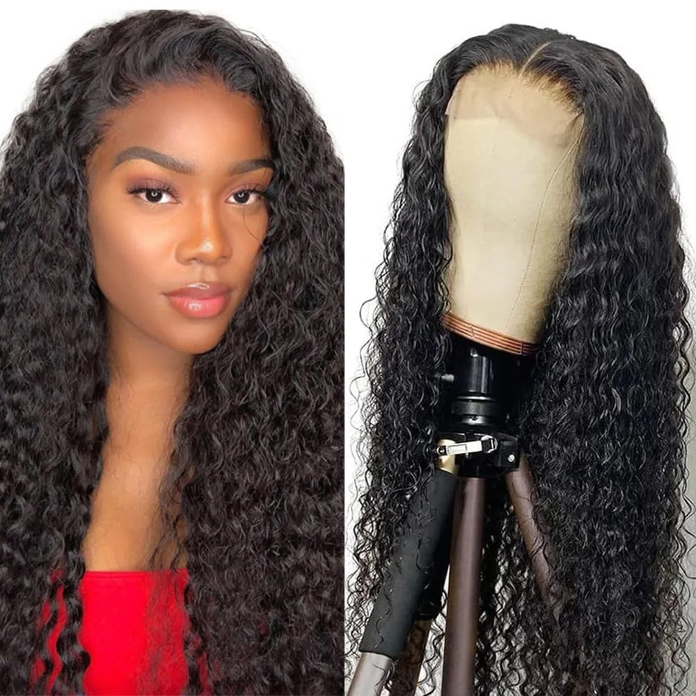 Kinky Curly 4x4 Transparent Lace Front Wigs Human Hair for Women Pre Plucked With Baby Hair 180% Density Peruvian Natural Color
Kinky Curly 4x4 Transparent Lace Front Wigs Human Hair for Women Pre Plucked With Baby Hair 180% Density Peruvian Natural Color