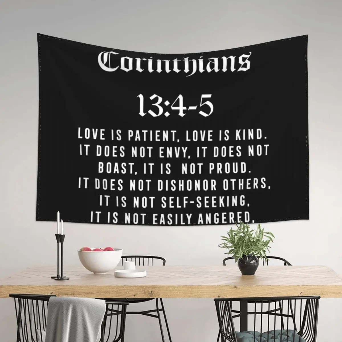 Corinthians 13:4-5 Tapestry House Decor Wall Tapestries Aesthetic Home Decor Wall Hanging Tapestry
Corinthians 13:4-5 Tapestry House Decor Wall Tapestries Aesthetic Home Decor Wall Hanging Tapestry