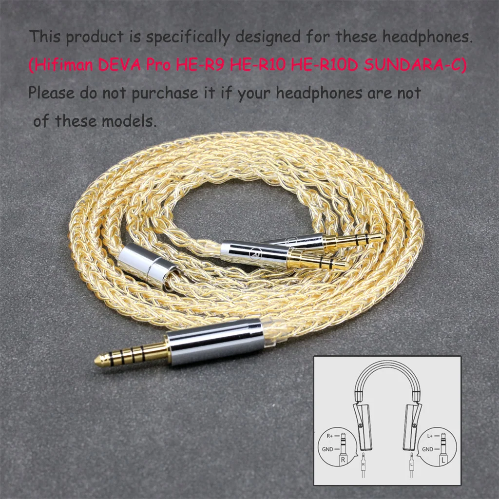 99% 8 Core Pure Silver Earphone Cable 24k Gold Plated For Hifiman DEVA Pro HE-R9 HE-R10 HE-R10D SUNDARA-C LN008428
99% 8 Core Pure Silver Earphone Cable 24k Gold Plated For Hifiman DEVA Pro HE-R9 HE-R10 HE-R10D SUNDARA-C LN008428