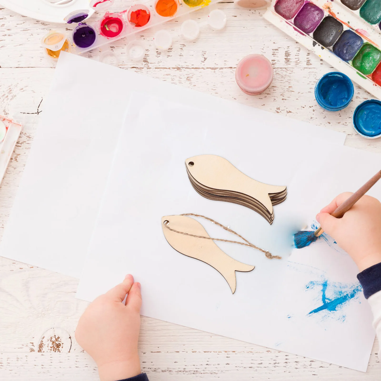 20pcs Wooden Hanging Decor DIY Craft Supplies Fish Shaped Slices Smooth Surface Lightweight Party Home Office
20pcs Wooden Hanging Decor DIY Craft Supplies Fish Shaped Slices Smooth Surface Lightweight Party Home Office