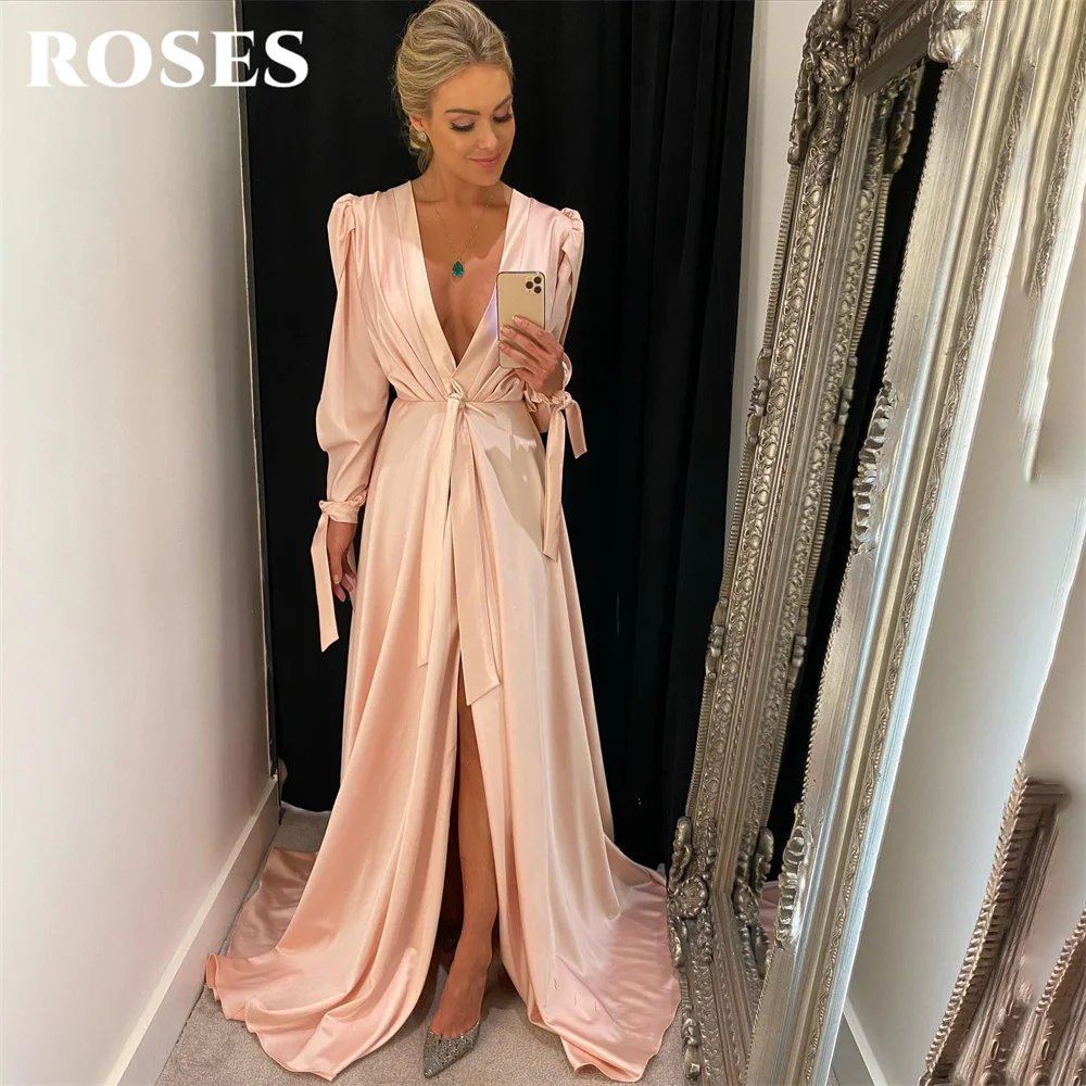 ROSES Beach Soft Stain Elegant Sexy Wedding Party Dress Deep V Neck Celebrity Dresses Special Occasion Dresses robes du soir
ROSES Beach Soft Stain Elegant Sexy Wedding Party Dress Deep V Neck Celebrity Dresses Special Occasion Dresses robes du soir