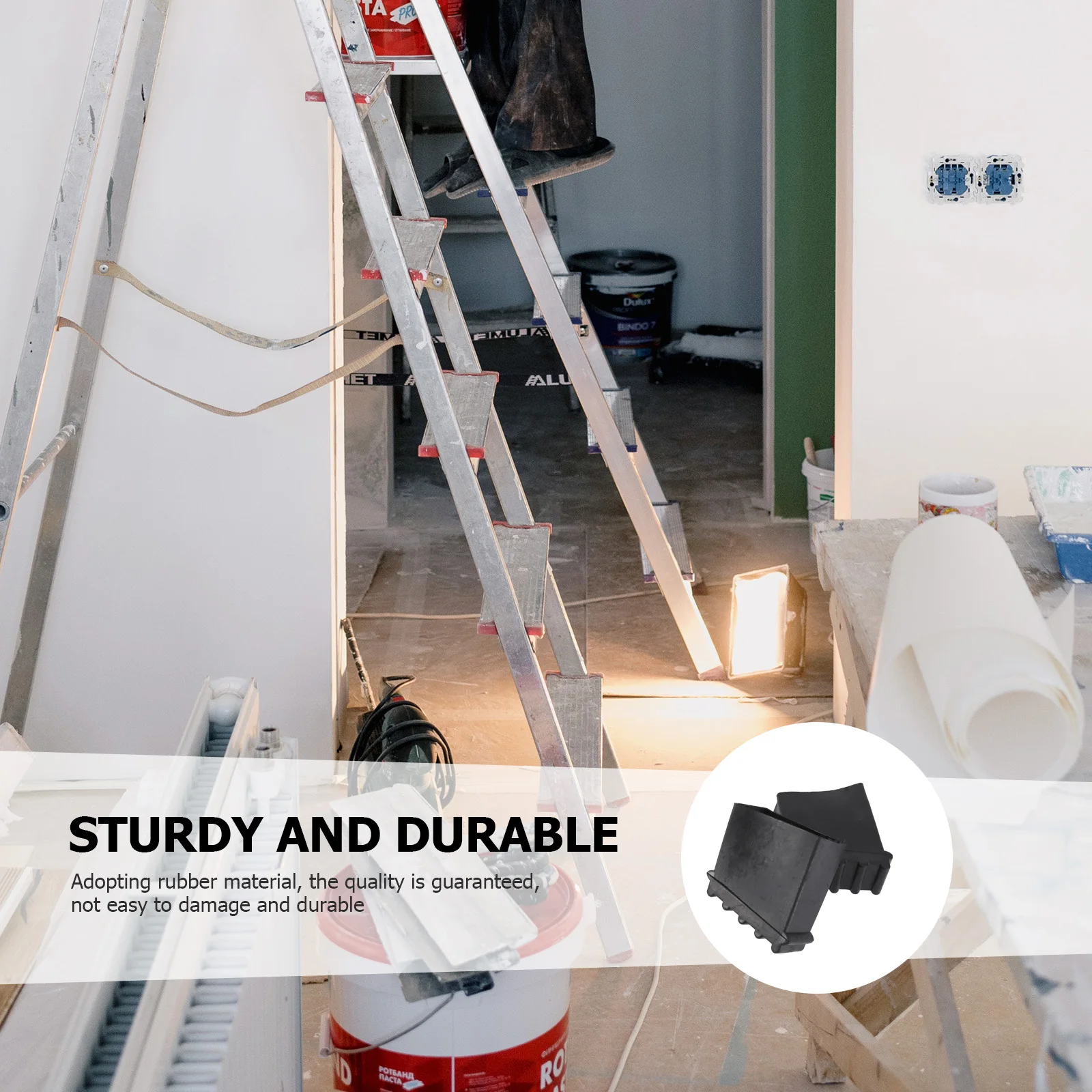 2pcs Non-slip Rubber Ladder Feet Covers Durable Wear-resistant Replacement Step Pads Protective Stable Long Service Life Easy
2pcs Non-slip Rubber Ladder Feet Covers Durable Wear-resistant Replacement Step Pads Protective Stable Long Service Life Easy