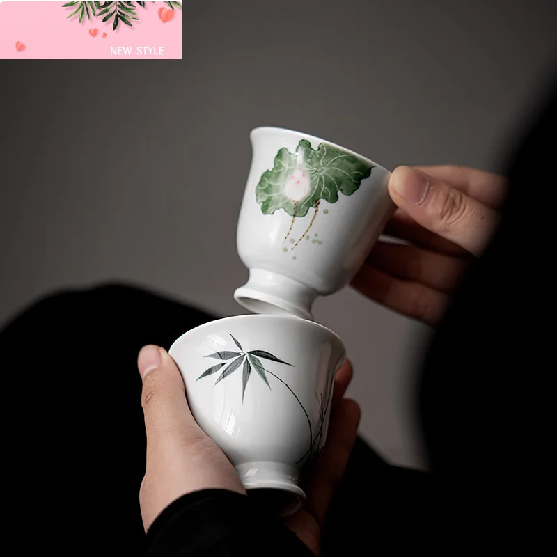 Роспись вручную бамбуковая чайная чашка на высоких ножках, мастер-чашка, персональная чашка для медитации Чажан, чайная чаша, керамическая кружка, чайная посуда для питья
Роспись вручную бамбуковая чайная чашка на высоких ножках, мастер-чашка, персональная чашка для медитации Чажан, чайная чаша, керамическая кружка, чайная посуда для питья