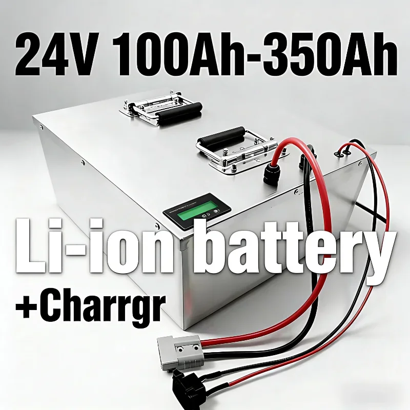 24V 100Ah-350Ah Li-ion Battery Pack Rechargeable with Charger for Solar RV UPS Inverter Off-Grid Home Energy Storage
24V 100Ah-350Ah Li-ion Battery Pack Rechargeable with Charger for Solar RV UPS Inverter Off-Grid Home Energy Storage
