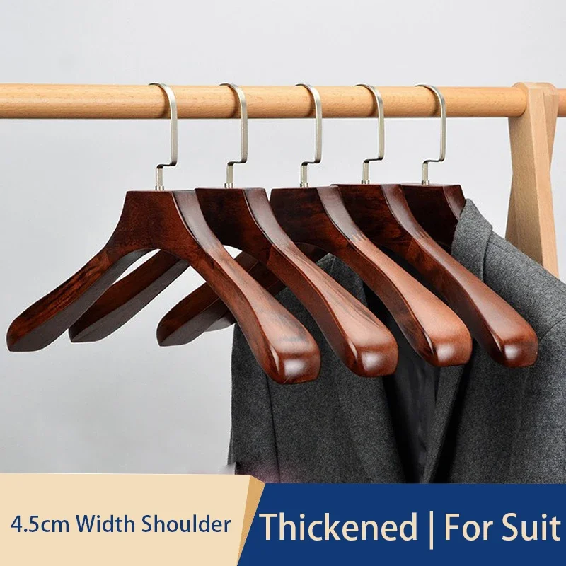 1PCS Retro Thickened Suit Hanger,4.5cm Wide Shoulder Adult Clothes Hanger with Silver/Gold Hook,Traceless Wooden Organizer Racks
1PCS Retro Thickened Suit Hanger,4.5cm Wide Shoulder Adult Clothes Hanger with Silver/Gold Hook,Traceless Wooden Organizer Racks