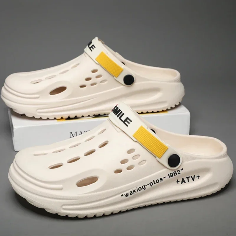 Summer Men Slippers Fashion Thick Bottom Hole Shoes EVA Slippers Anti Slip Baotou Slippers Outdoor Beach Female Garden Shoes2024
Summer Men Slippers Fashion Thick Bottom Hole Shoes EVA Slippers Anti Slip Baotou Slippers Outdoor Beach Female Garden Shoes2024