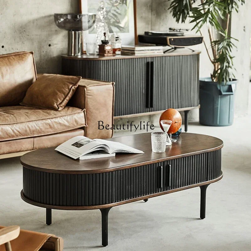 Журнальный столик из цельного дерева FGS, овальный чайный столик для маленькой квартиры, простая современная бревенчатая мебель для гостиной
Журнальный столик из цельного дерева FGS, овальный чайный столик для маленькой квартиры, простая современная бревенчатая мебель для гостиной