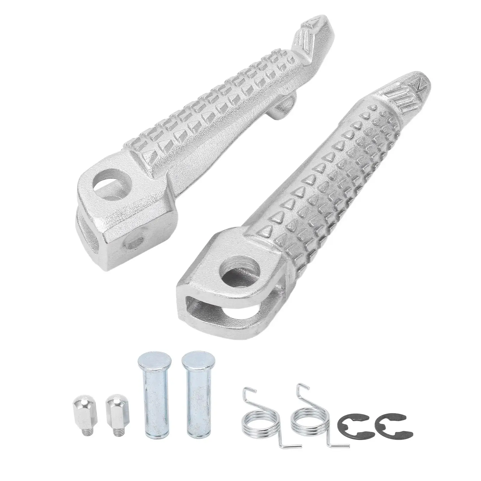 Silver Anti-Slip Rear Foot Pegs for Motorcycles - Durable Iron Foot Pedals
Silver Anti-Slip Rear Foot Pegs for Motorcycles - Durable Iron Foot Pedals