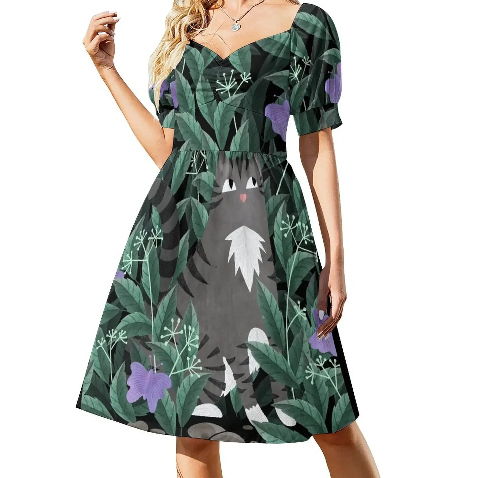 Butterfly Garden (Lavender Butterfly Version) Short-Sleeved Dress woman dress evening dress women
Butterfly Garden (Lavender Butterfly Version) Short-Sleeved Dress woman dress evening dress women