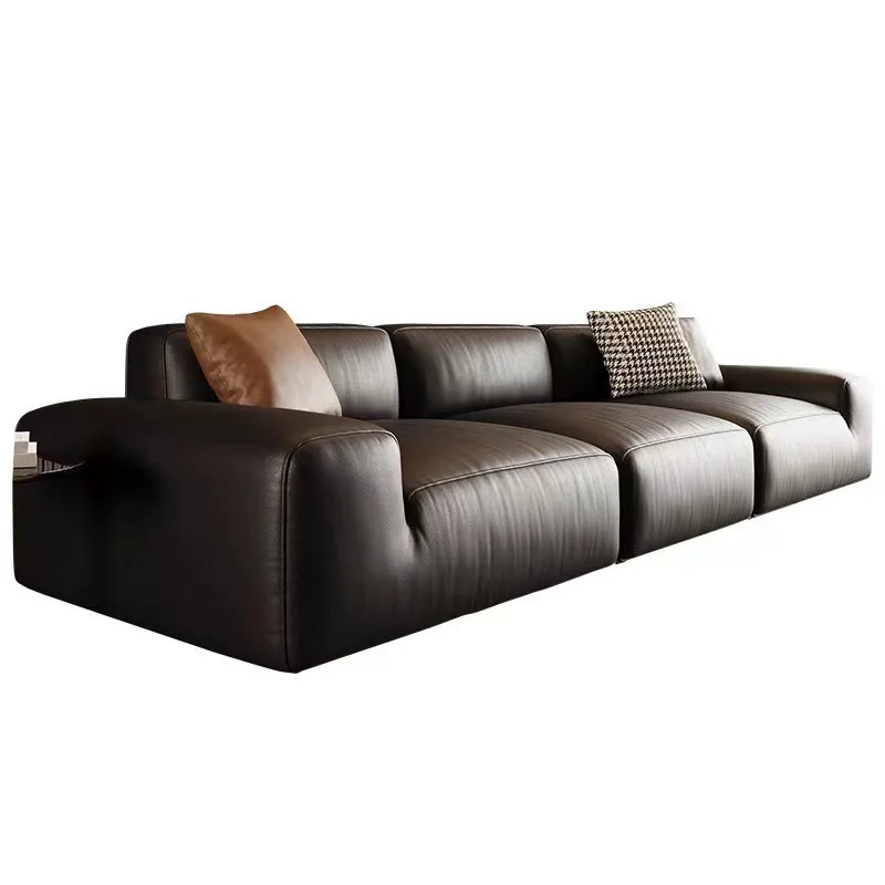 Customizable Italian minimalist straight row sofa black tofu block modern light luxury living room
Customizable Italian minimalist straight row sofa black tofu block modern light luxury living room