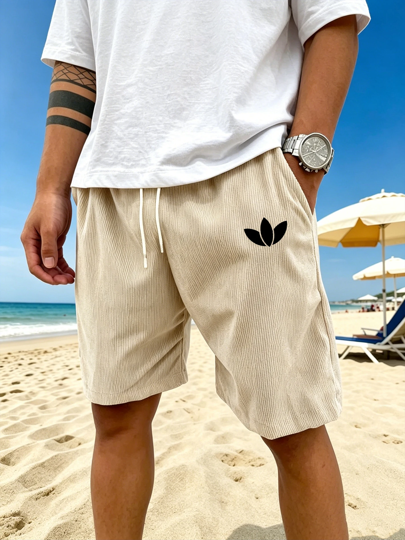 Vintage Corduroy Men's Shorts, Relaxed Fit 5-inch Length, Elastic Drawstring Waist, Straight Leg, Tummy &
Vintage Corduroy Men's Shorts, Relaxed Fit 5-inch Length, Elastic Drawstring Waist, Straight Leg, Tummy &