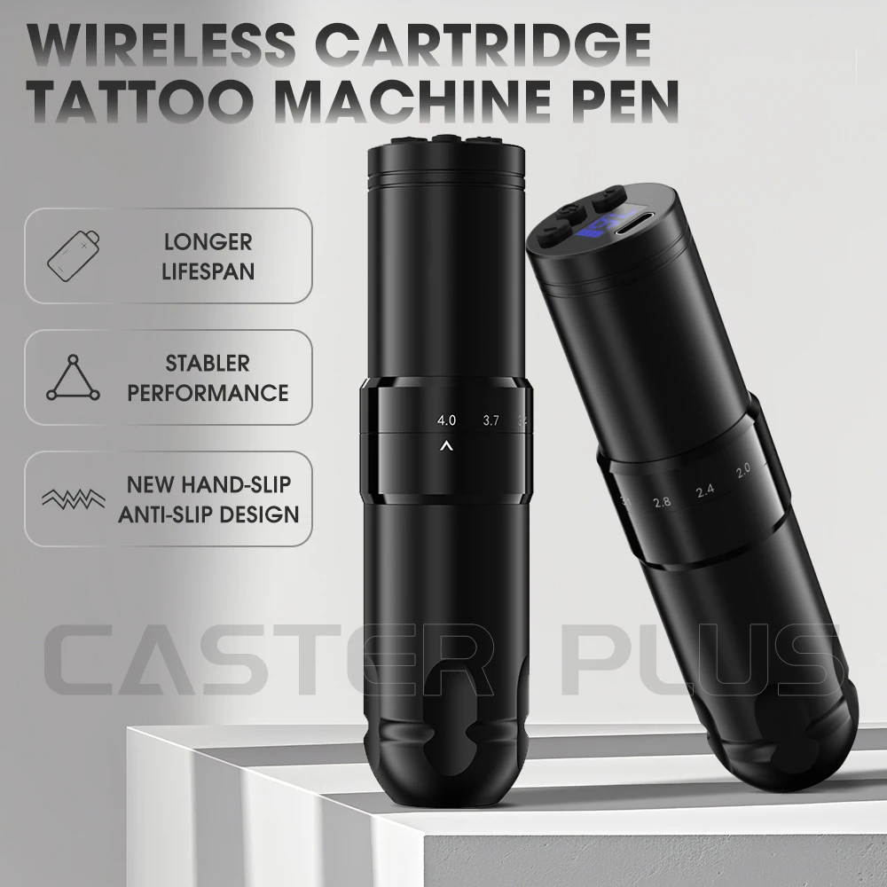 Caster Plus Adjustable Wireless Cartridge Tattoo Machine Pen 1500mAh Wireless Battery Led Display for Cartridge Tattoo Needles
Caster Plus Adjustable Wireless Cartridge Tattoo Machine Pen 1500mAh Wireless Battery Led Display for Cartridge Tattoo Needles