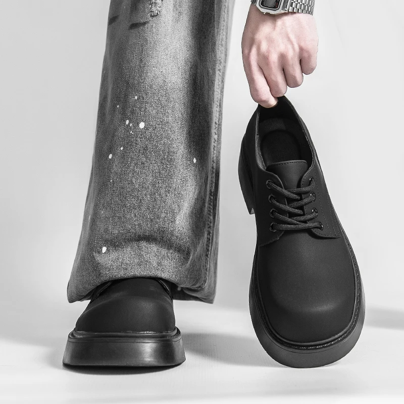 Business Formal Dress Shoes Black Color Men Casual Lace-up Thick-soled Anti-slip Business Office Jeans Shoes Men Sizes 38-46
Business Formal Dress Shoes Black Color Men Casual Lace-up Thick-soled Anti-slip Business Office Jeans Shoes Men Sizes 38-46