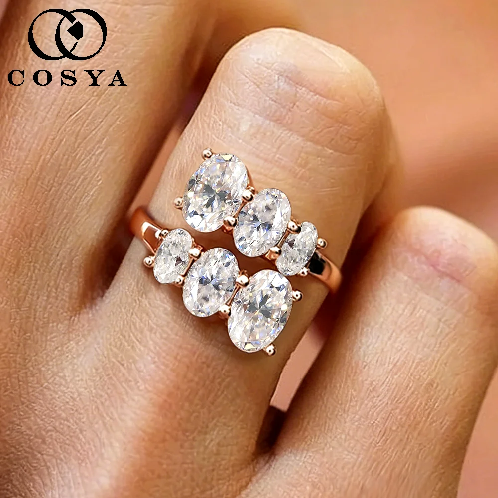 COSYA 3.6cttw Oval Cut Moissanite Open Ring for Women S925 Silver 18K Gold Lab Diamond Adjustable Wedding Band Fine Jewelty Gift
COSYA 3.6cttw Oval Cut Moissanite Open Ring for Women S925 Silver 18K Gold Lab Diamond Adjustable Wedding Band Fine Jewelty Gift