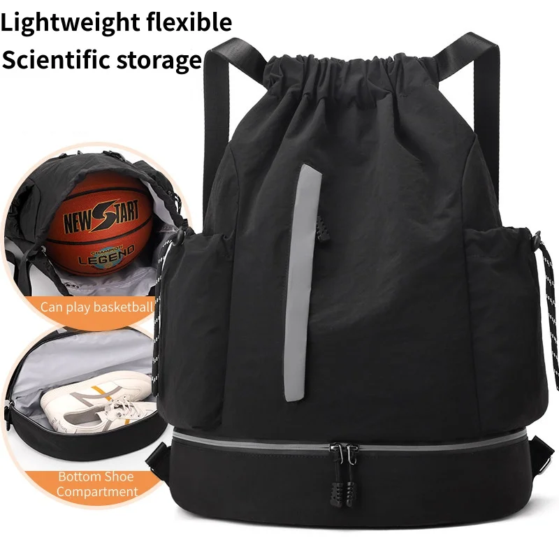 Спортивный баскетбольный рюкзак для путешествий, водонепроницаемая сумка для плавания и фитнеса с отделением для обуви, сумка для баскетбольного мяча, светоотражающие полосы
Спортивный баскетбольный рюкзак для путешествий, водонепроницаемая сумка для плавания и фитнеса с отделением для обуви, сумка для баскетбольного мяча, светоотражающие полосы