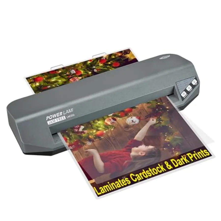Commercial laminator for office, school business use; heavy-duty 4-roller design with no-jam feature; works with cardstock dark
Commercial laminator for office, school business use; heavy-duty 4-roller design with no-jam feature; works with cardstock dark