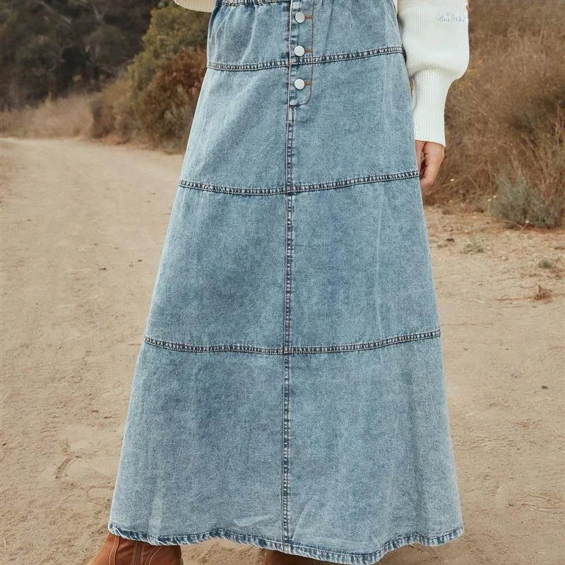 Джинсовая юбка А-силуэта с многослойным дизайном для женщин, повседневная, со средней талией, из других материалов, европейского стиля, средней длины
Джинсовая юбка А-силуэта с многослойным дизайном для женщин, повседневная, со средней талией, из других материалов, европейского стиля, средней длины