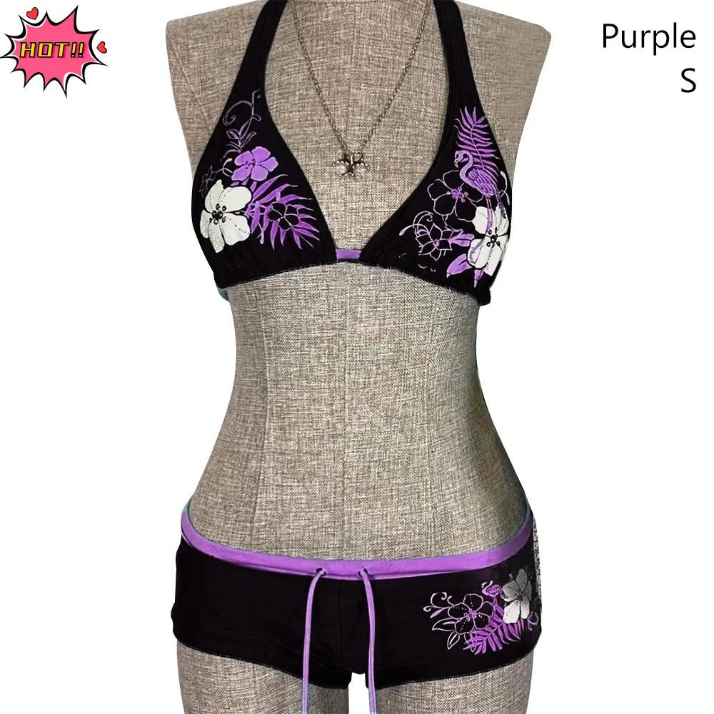 Fashion Vintage Bikini Set Flower Print Sexy Swimsuit Low Waist Adjustable Bathing Suit Woman
Fashion Vintage Bikini Set Flower Print Sexy Swimsuit Low Waist Adjustable Bathing Suit Woman