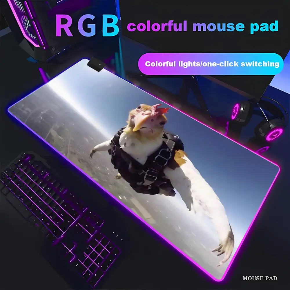 HYBXAXC Funny Skydiving Chicken Mouse Pad Extended Desk MatRubber Base for Office Home Decor RGB Gaming HD Large LED Light XXL
HYBXAXC Funny Skydiving Chicken Mouse Pad Extended Desk MatRubber Base for Office Home Decor RGB Gaming HD Large LED Light XXL