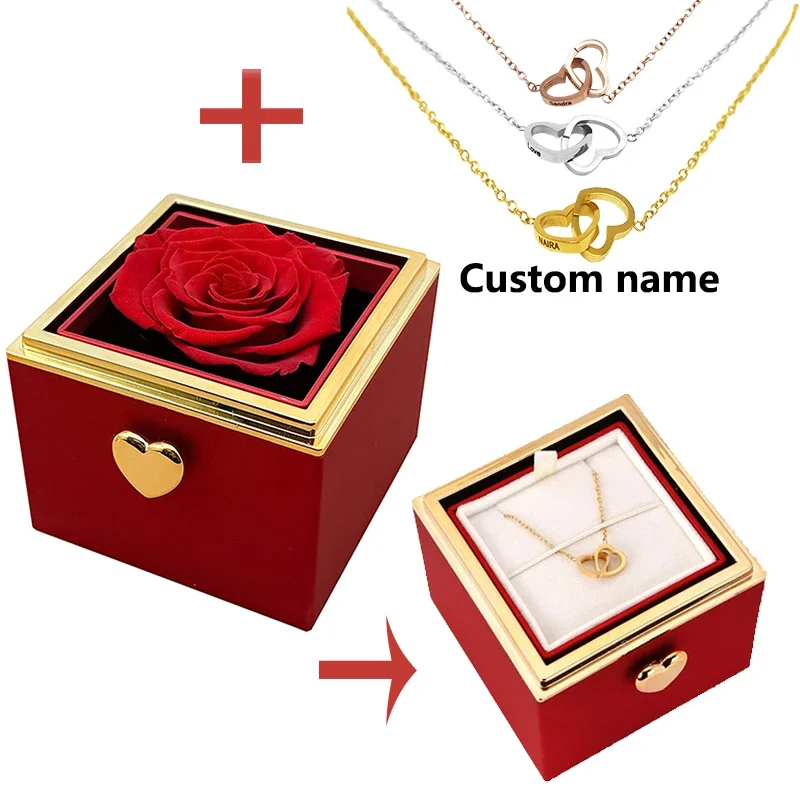 360 Degree Rotatable Preserved Real Rose Box Necklace Jewelry Valentine Forever Roses Case For Proposal Wedding Gift
360 Degree Rotatable Preserved Real Rose Box Necklace Jewelry Valentine Forever Roses Case For Proposal Wedding Gift