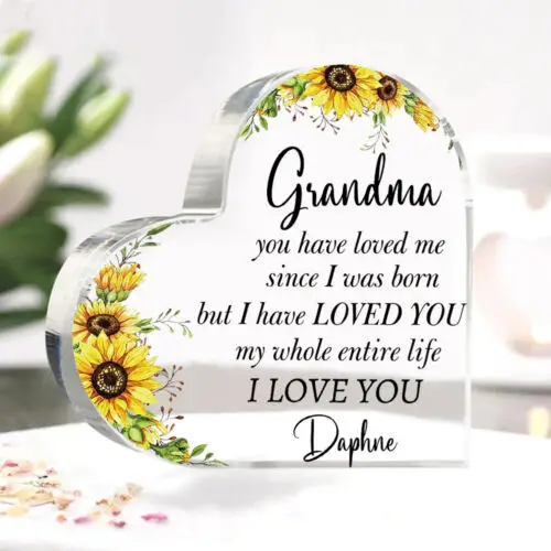 Christmas Gifts for Grandma Personalised Block Acrylic Heart Frame Plaque Custom
Christmas Gifts for Grandma Personalised Block Acrylic Heart Frame Plaque Custom
