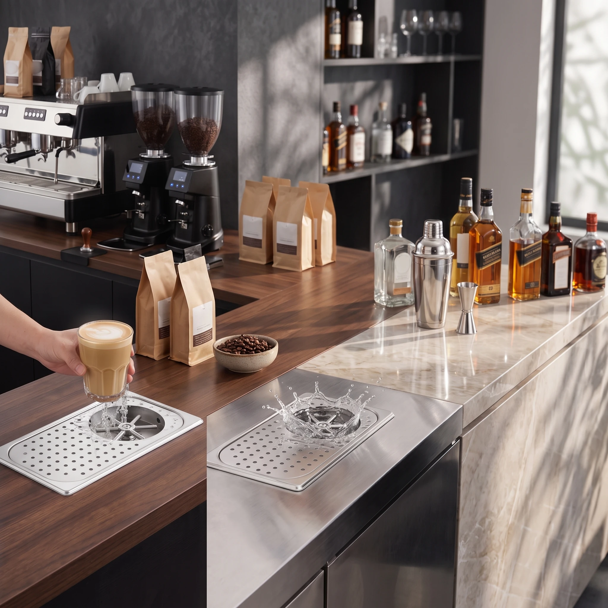 Easy Installation Recessed Drain Tray Cup Washer Bar Sink Rinser Perforated Top Embedded Bar Counter Cup Washer for Baristas
Easy Installation Recessed Drain Tray Cup Washer Bar Sink Rinser Perforated Top Embedded Bar Counter Cup Washer for Baristas