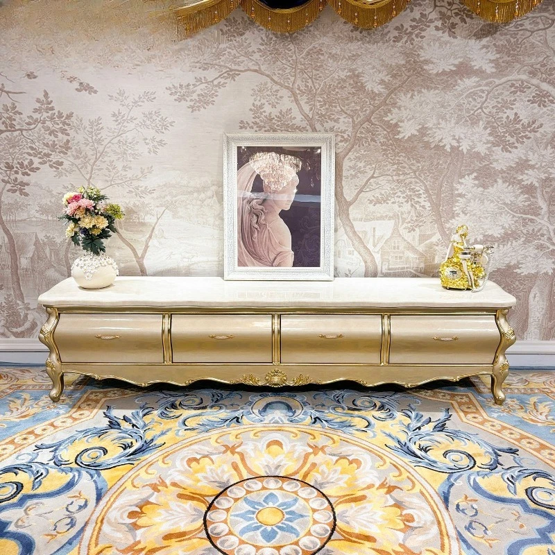 French solid wood marble TV cabinet, European luxury carved living room background cabinet solid wood bedroom floor
French solid wood marble TV cabinet, European luxury carved living room background cabinet solid wood bedroom floor