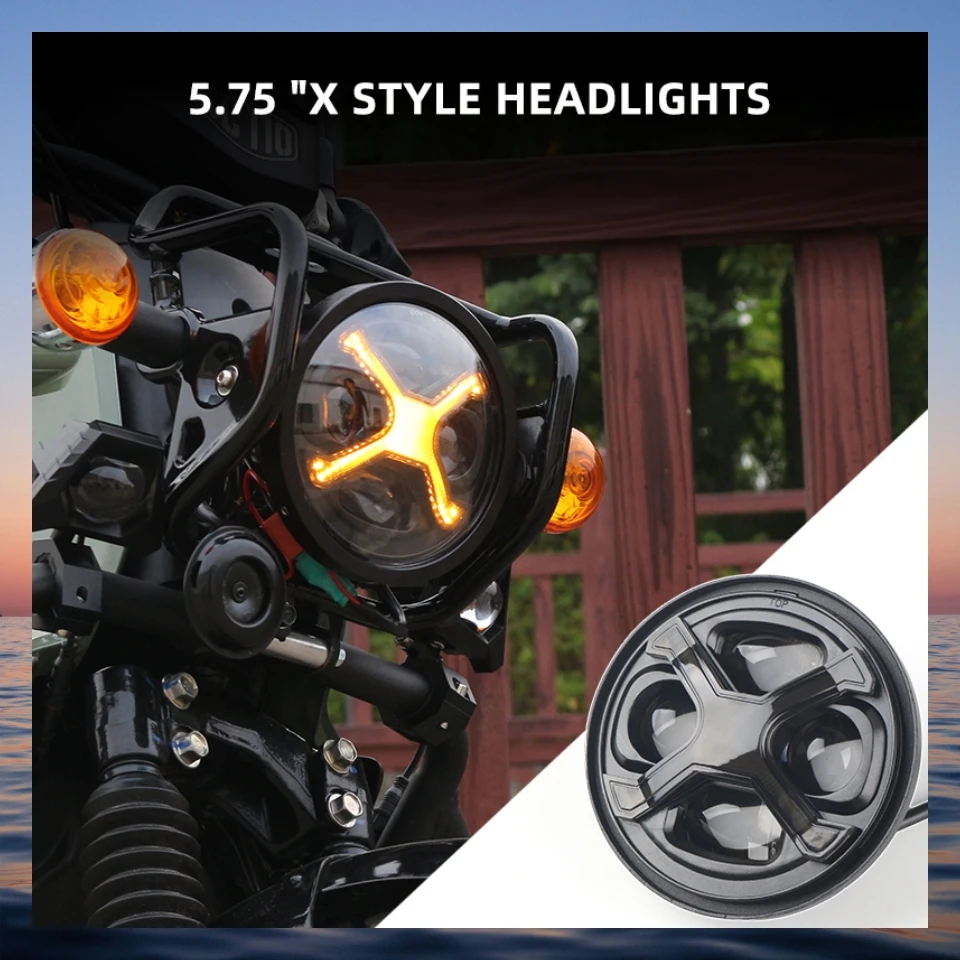 5.75-inch LED headlights, suitable for Cross Cub 110 JA60 (cool X-type black and yellow daytime running lights), easy to install
5.75-inch LED headlights, suitable for Cross Cub 110 JA60 (cool X-type black and yellow daytime running lights), easy to install