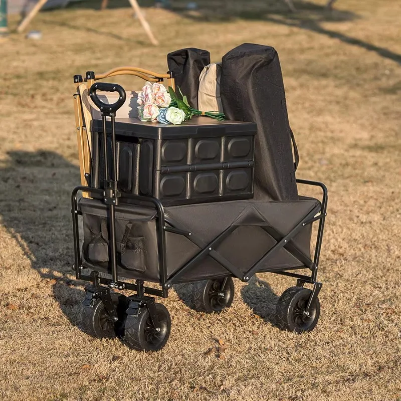 Oversized Four-Wheel Folding Camping Cart Strong Load-Bearing Outdoor Utility Wagon 92x56x98cm Large Size Camping Picnic OEM
Oversized Four-Wheel Folding Camping Cart Strong Load-Bearing Outdoor Utility Wagon 92x56x98cm Large Size Camping Picnic OEM