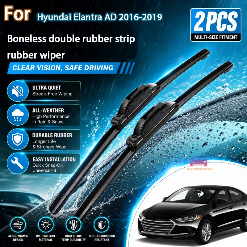 Front Wiper Blades For Hyundai Elantra AD 16-19 Windshield Windscreen Clean Window Car Rain Brushes 26"+16" Modification Parts
Front Wiper Blades For Hyundai Elantra AD 16-19 Windshield Windscreen Clean Window Car Rain Brushes 26"+16" Modification Parts