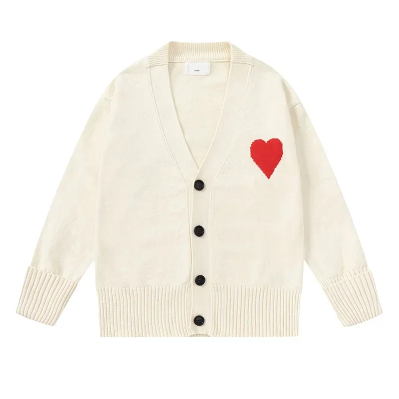 Autumn Winter with Long-sleeved Knitted Cardigan Women's Coat Heart Pattern Embroidery Loose V-neck Sweater Soft Loose Sweater
Autumn Winter with Long-sleeved Knitted Cardigan Women's Coat Heart Pattern Embroidery Loose V-neck Sweater Soft Loose Sweater