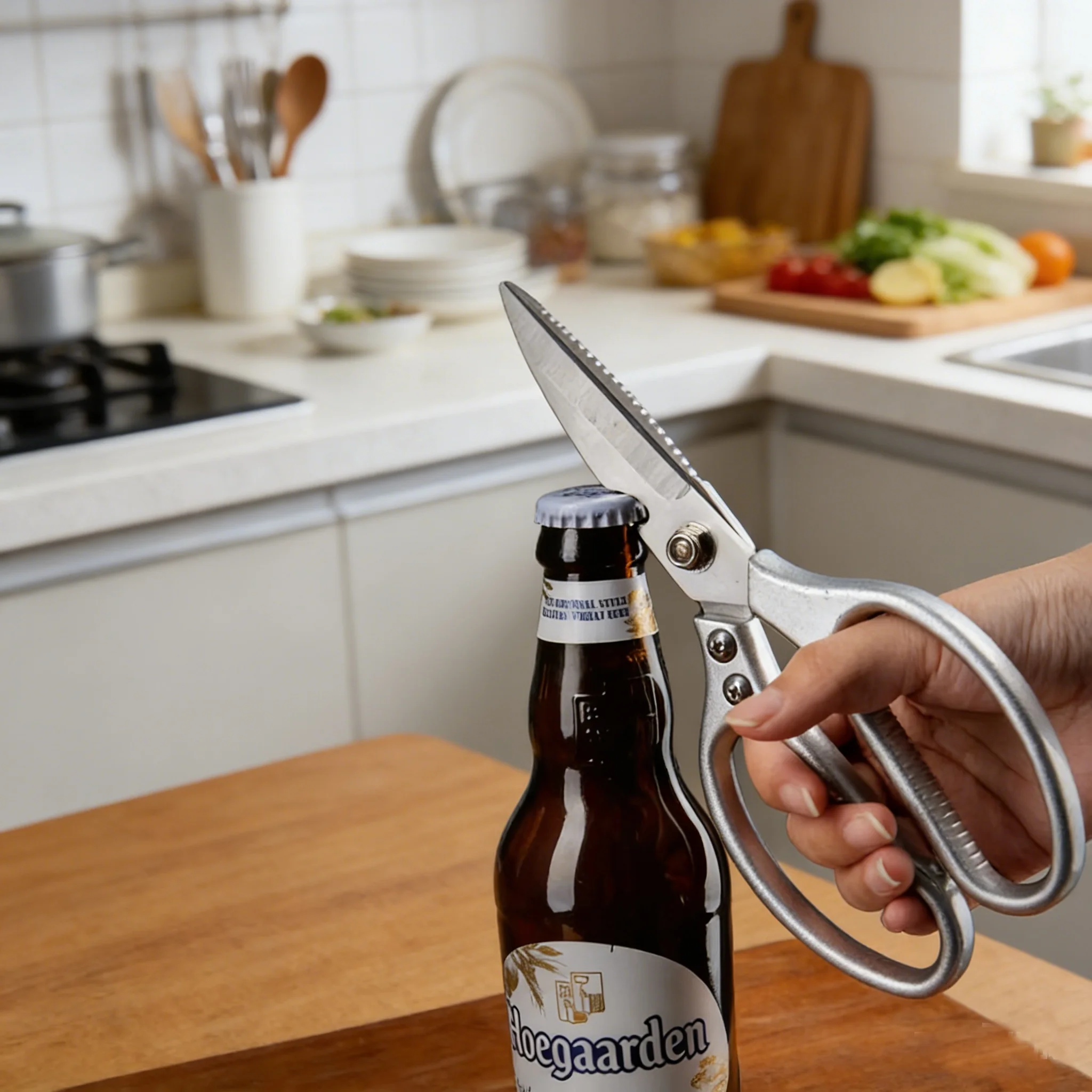 8,5-дюймовые профессиональные кухонные ножницы из нержавеющей стали, эргономичная ручка из алюминиевого сплава, многофункциональный инструмент, ножницы для еды
8,5-дюймовые профессиональные кухонные ножницы из нержавеющей стали, эргономичная ручка из алюминиевого сплава, многофункциональный инструмент, ножницы для еды