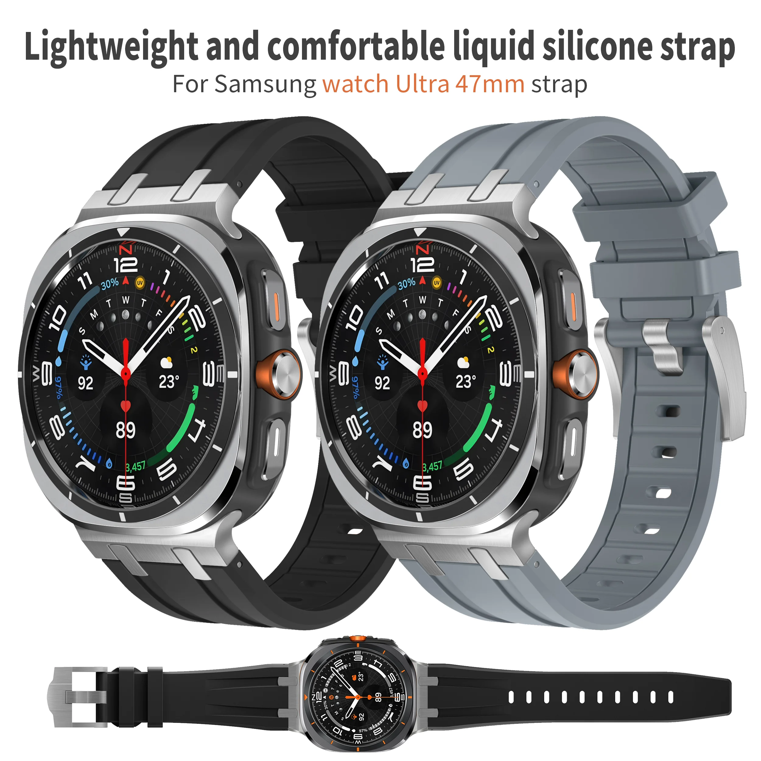 Light Sport Band for Samsung Galaxy watch Ultra Liquid Silicone Band for Galaxy watch Ultra 47mm Soft and comfortable
Light Sport Band for Samsung Galaxy watch Ultra Liquid Silicone Band for Galaxy watch Ultra 47mm Soft and comfortable