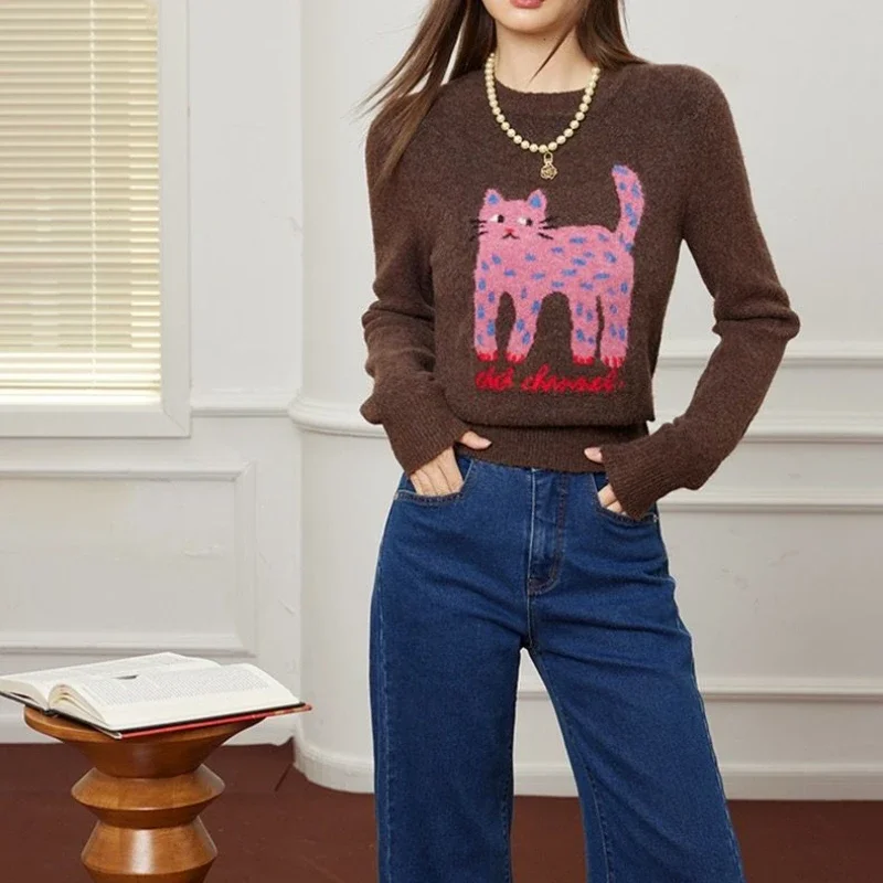 Deeptown Kawaii Sweater Women Animal Print Cartoon Knitted Pullovers Vintage Y2k Sweet Long Sleeve Cute Autumn Winter Jumpers
Deeptown Kawaii Sweater Women Animal Print Cartoon Knitted Pullovers Vintage Y2k Sweet Long Sleeve Cute Autumn Winter Jumpers