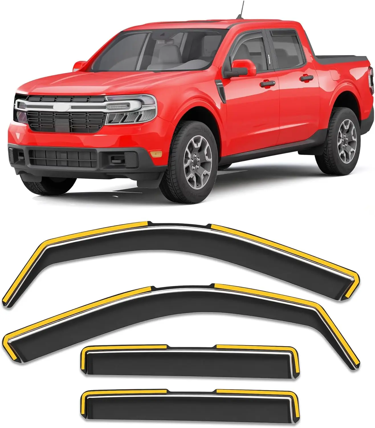 Rain Guards Fit Ford Maverick 2022-2026 Extra Durable Side Window Deflectors Truck Vent Shades Exterior Accessories
Rain Guards Fit Ford Maverick 2022-2026 Extra Durable Side Window Deflectors Truck Vent Shades Exterior Accessories