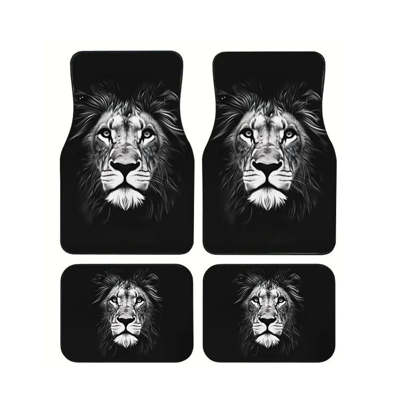 4Pcs Black White Realistic Lion Car Floor Mats Wild Animal Print Anti-slip Waterproof Foot Pads Auto Interior Decoration Sedan
4Pcs Black White Realistic Lion Car Floor Mats Wild Animal Print Anti-slip Waterproof Foot Pads Auto Interior Decoration Sedan