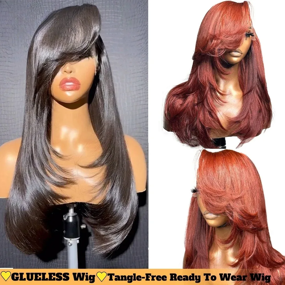 Ginger Wig Layered Straight Face-Framing Curtain Bangs Ready To Wear And Go Glueless 13x4 Lace Closure Wig PrePlucked for Wemon
Ginger Wig Layered Straight Face-Framing Curtain Bangs Ready To Wear And Go Glueless 13x4 Lace Closure Wig PrePlucked for Wemon