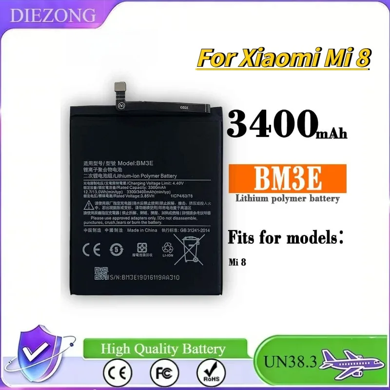In Stock High-capacity brand new battery BM3E with 3400mAh For Xiaomi Mi 8
In Stock High-capacity brand new battery BM3E with 3400mAh For Xiaomi Mi 8