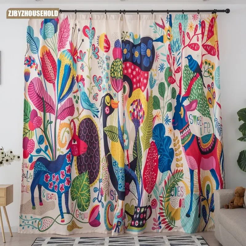 Cool Modern Minimalist Cute Cartoon Style Colorful Zoo Children Curtains for Living Dining Room Bedroom
Cool Modern Minimalist Cute Cartoon Style Colorful Zoo Children Curtains for Living Dining Room Bedroom