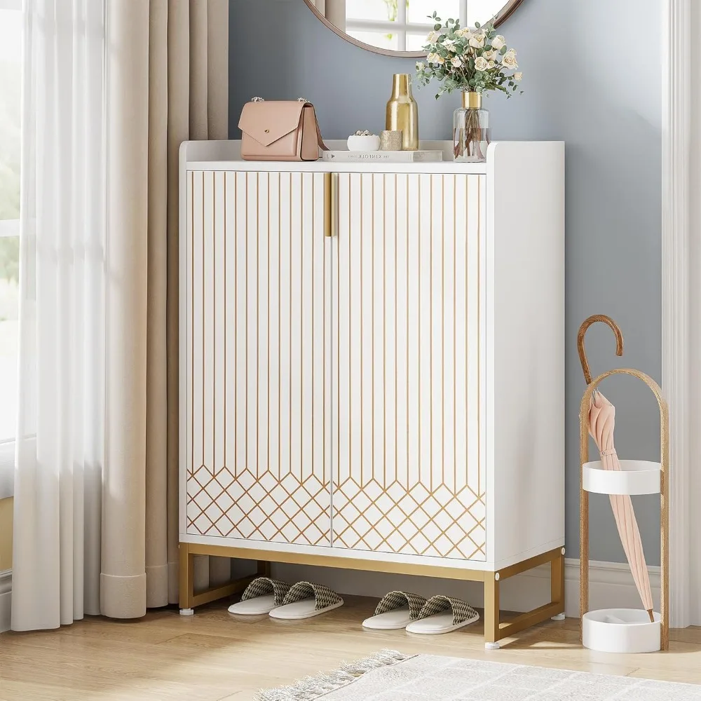 5-Tier Shoe Cabinet with Doors, White Wooden Shoe Storage for 25 Pairs, Space-Saving Rack Organizer for Entryway, Living Room, Hallway
5-Tier Shoe Cabinet with Doors, White Wooden Shoe Storage for 25 Pairs, Space-Saving Rack Organizer for Entryway, Living Room, Hallway