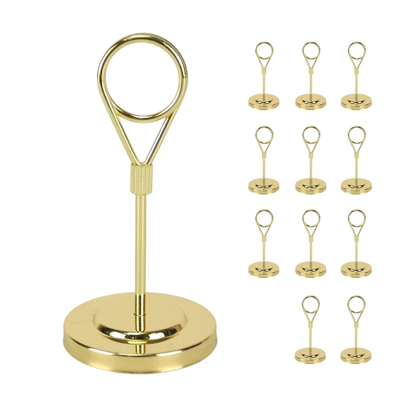 A03F-Elegant Clip Design Gold Premium Table Place Card Holders(12Pcs), Weighted Base Stand For Events
A03F-Elegant Clip Design Gold Premium Table Place Card Holders(12Pcs), Weighted Base Stand For Events