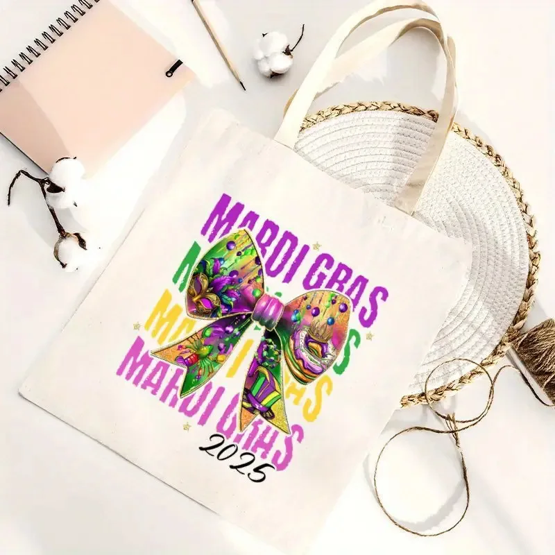 Canvas Shoulder Bag Colorful Bow Print Tote Bag Women Festive Party Fashion Items Reusable Eco-friendly Shopping Canvas Bag
Canvas Shoulder Bag Colorful Bow Print Tote Bag Women Festive Party Fashion Items Reusable Eco-friendly Shopping Canvas Bag