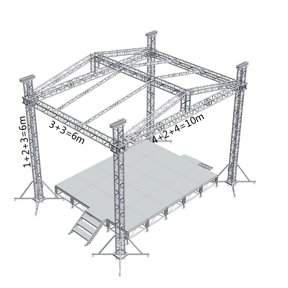 290*290mm Aluminum Rig Truss Black Sound And Light Truss System With Roof
290*290mm Aluminum Rig Truss Black Sound And Light Truss System With Roof