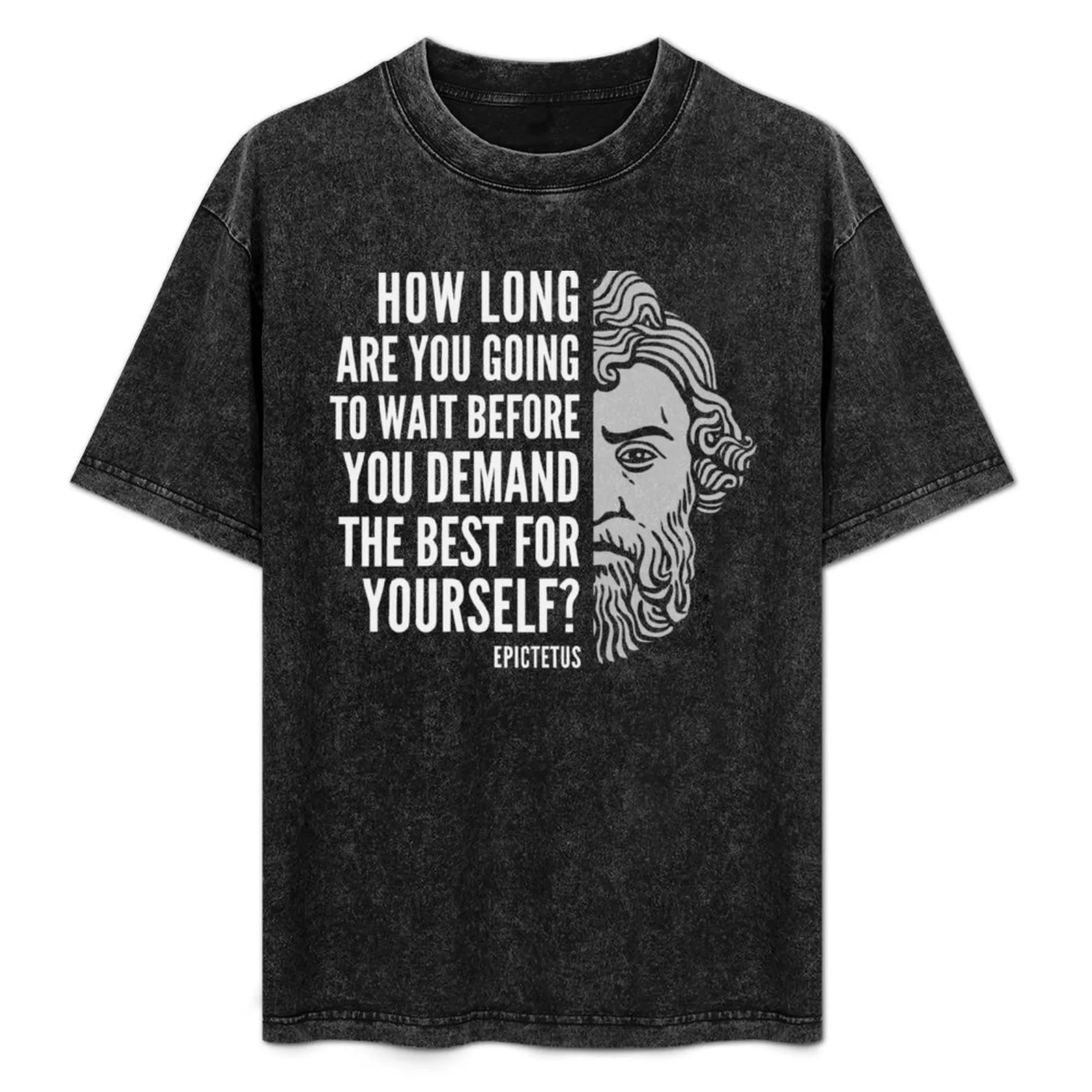 Epictetus Quote: How Long Are You Going to Wait T-Shirt Soft Cotton Print T-Shirt
Epictetus Quote: How Long Are You Going to Wait T-Shirt Soft Cotton Print T-Shirt