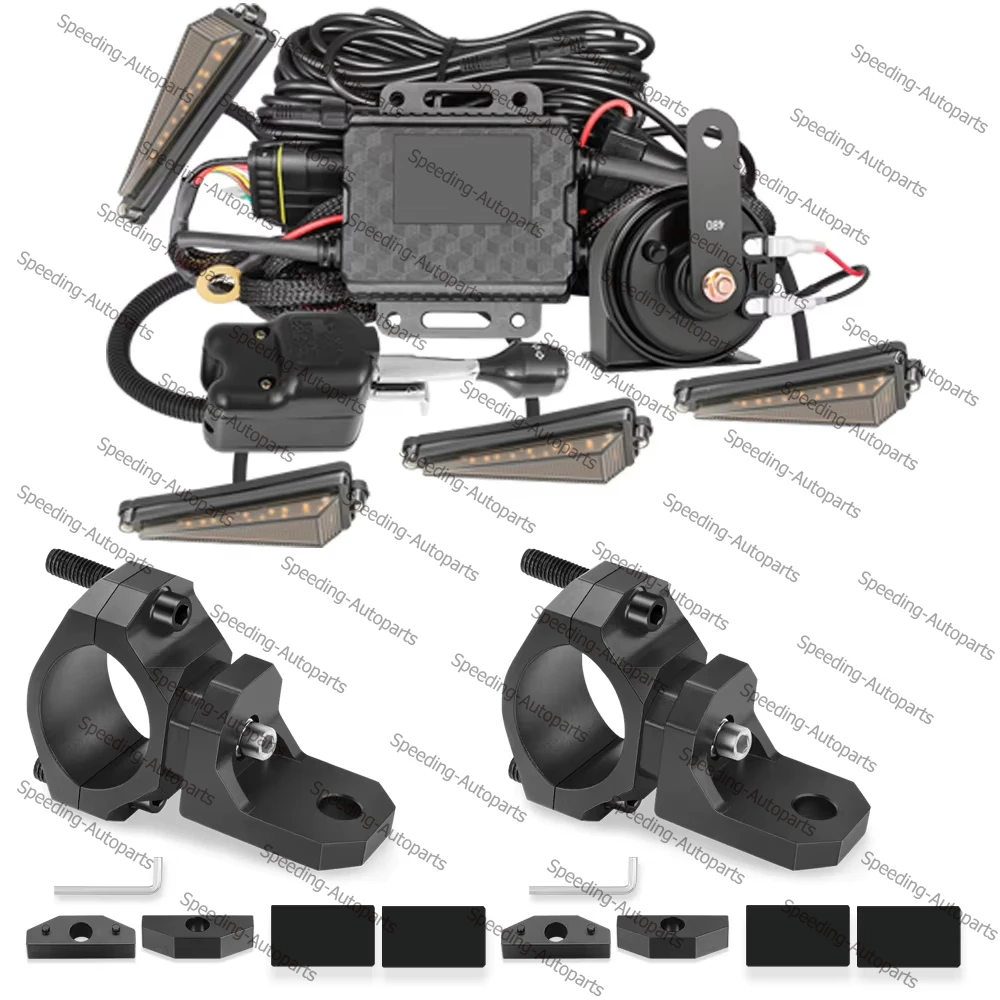 UTV Turn Signal Street Legal Horn Kit Column Lever Switch Triangular LED w/ 2x Whip Light Mount Bracket For 1.75" to 2" Rollbar
UTV Turn Signal Street Legal Horn Kit Column Lever Switch Triangular LED w/ 2x Whip Light Mount Bracket For 1.75" to 2" Rollbar
