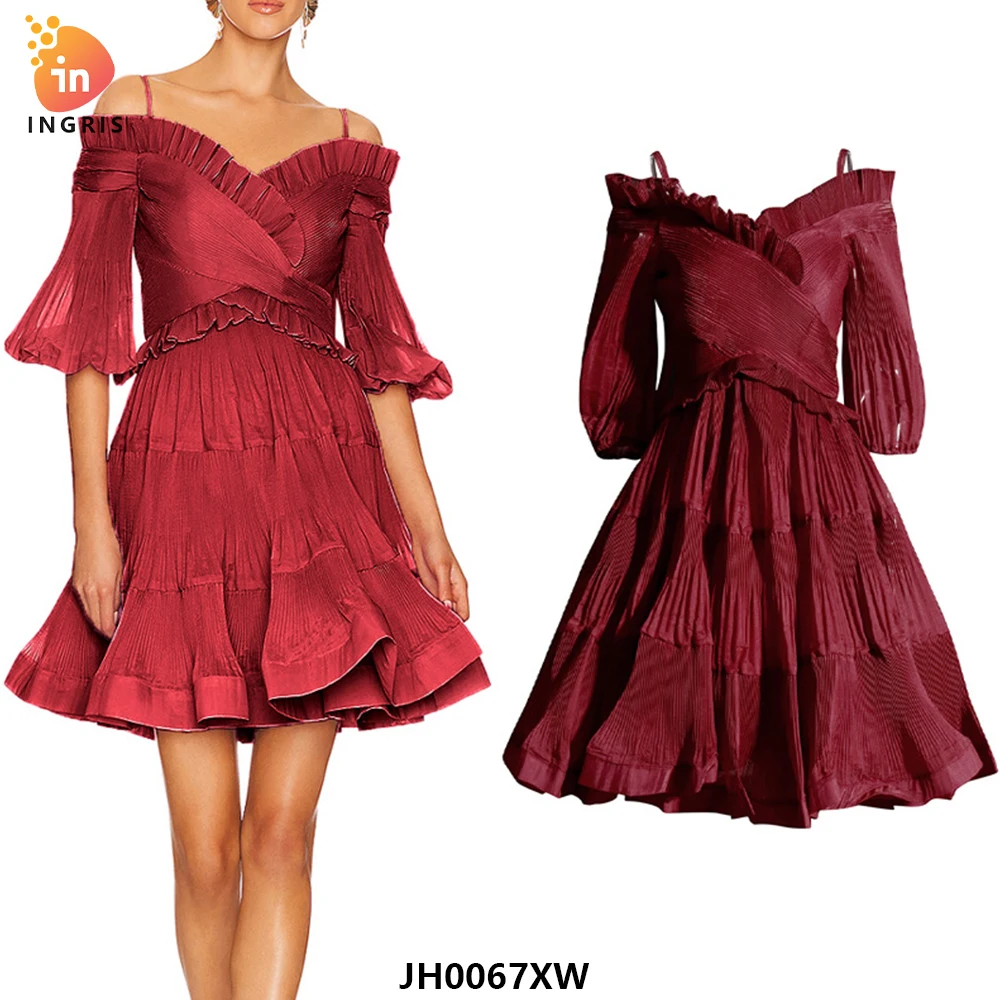 New Style Summer Casual Deep V Neck Tiered Ruffles Belt Femininity Party Mini Dress-JN0067XW
New Style Summer Casual Deep V Neck Tiered Ruffles Belt Femininity Party Mini Dress-JN0067XW