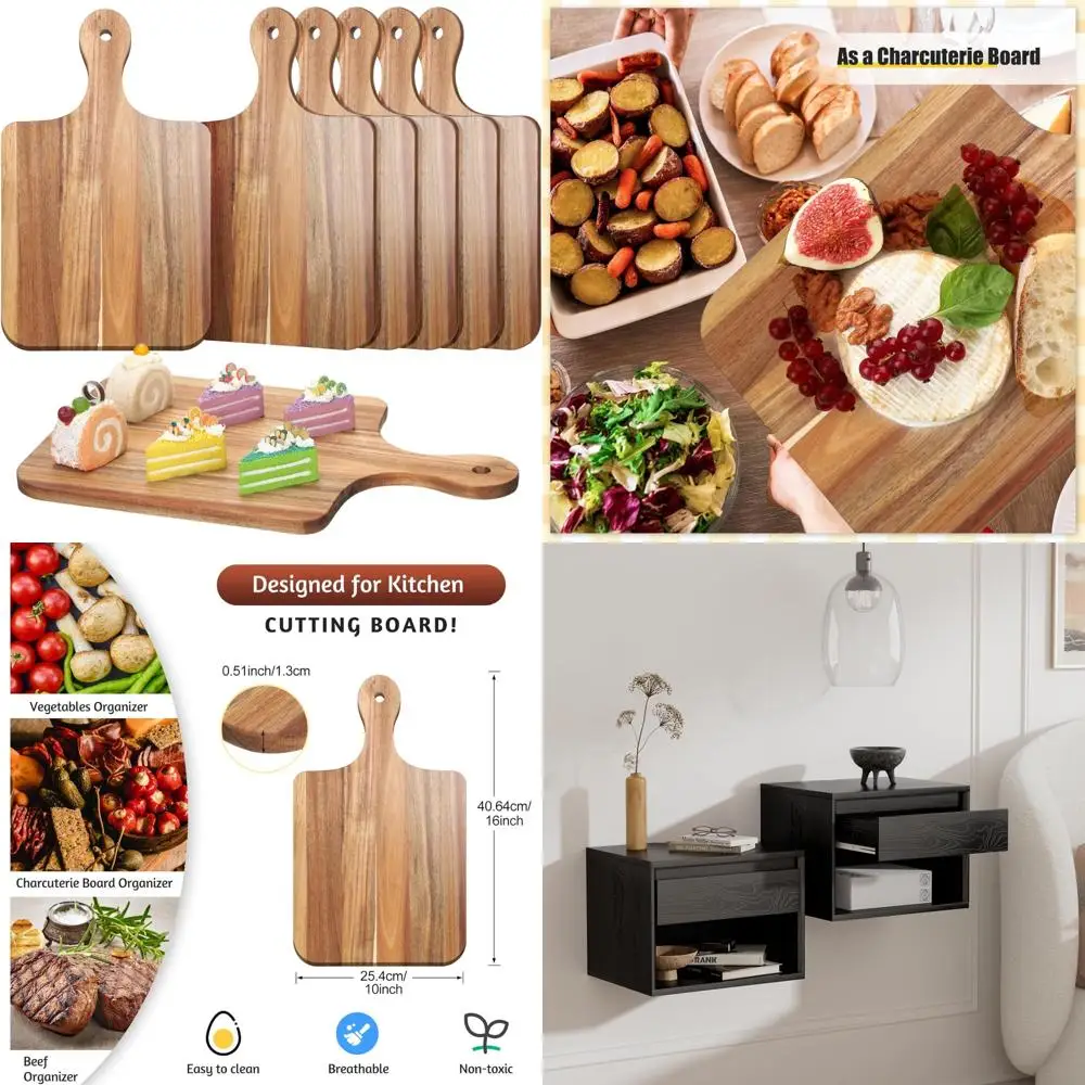 Bulk Wooden Chopping Boards with Handles - Thick Kitchen Cutting Platter for Serving Charcuterie and Cheese Boards
Bulk Wooden Chopping Boards with Handles - Thick Kitchen Cutting Platter for Serving Charcuterie and Cheese Boards
